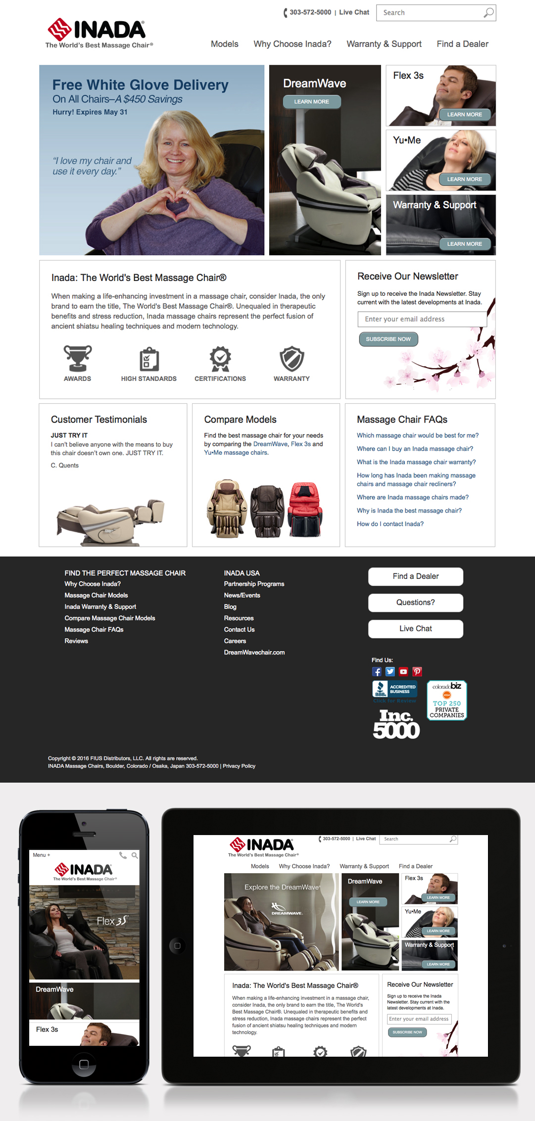 Inada responsive website design