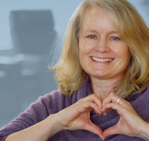 Women making the heart symbol with hands