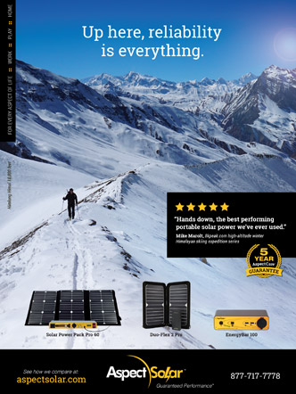 Aspect Solar Up here, reliability is everything graphic