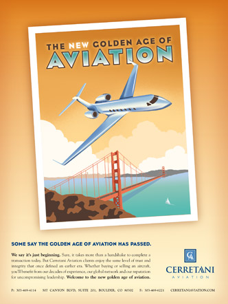 Cerretani "The new golden age of aviation" graphic