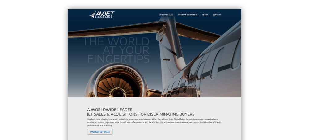 Avjet Global Sales Website Design